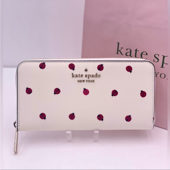 💙 Kate Spade Staci Large LadybugContinental Wallet